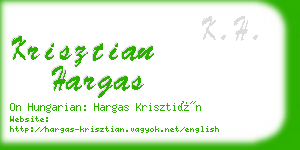 krisztian hargas business card